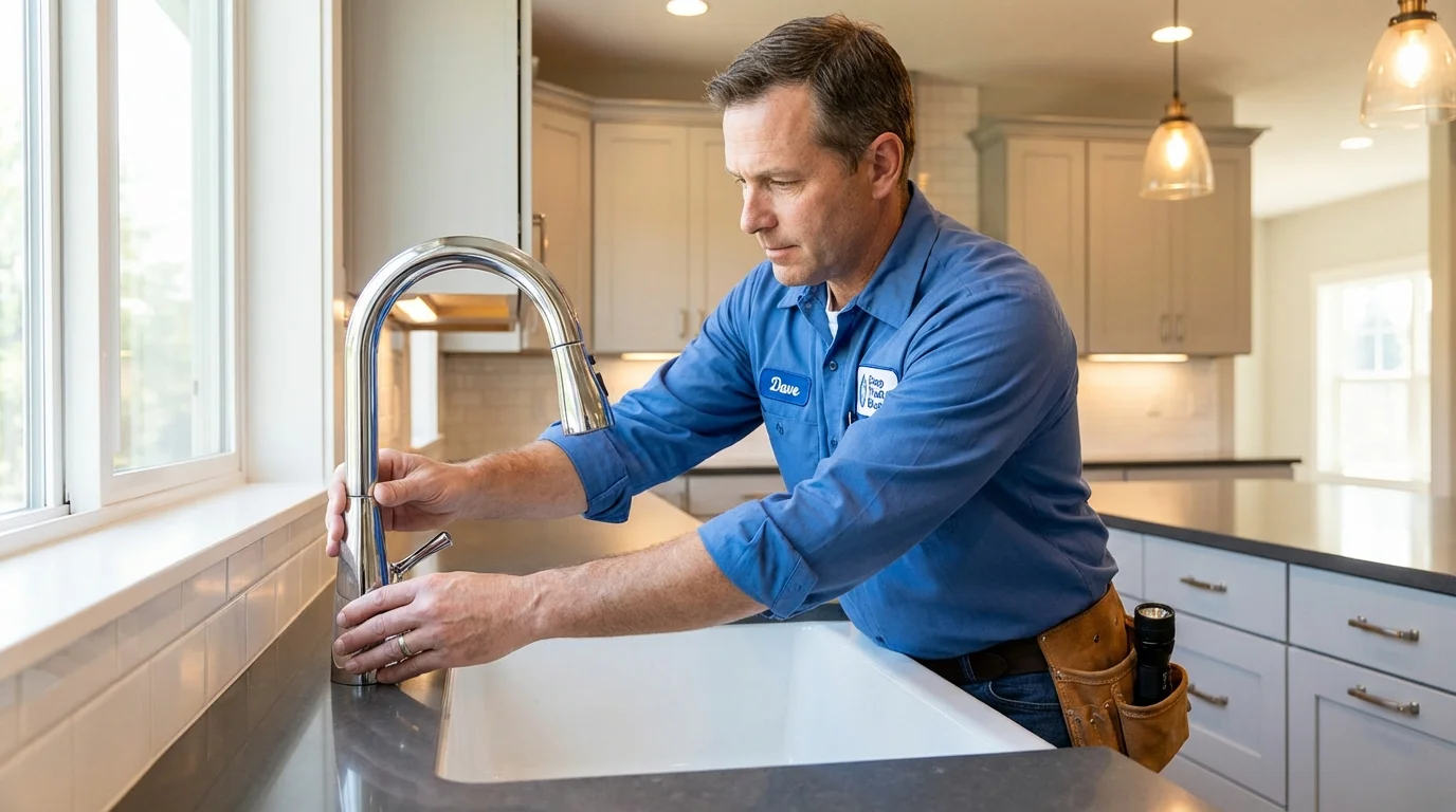 Kitchen faucet installation by Johns Plumbing LLC in Apollo